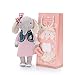 Me Too Stuffed Elephant Dolls Navy Vest Pink Dress 12'' + Gift Bag …