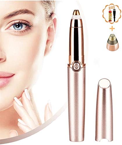 Painless Eyebrow Trimmer Hair Remover for Women,BEENLE Electric Portable Eyebrow Razor Brows Hair Removal Epilator with Extra Replacement Head,As Seen on TV,Battery Included