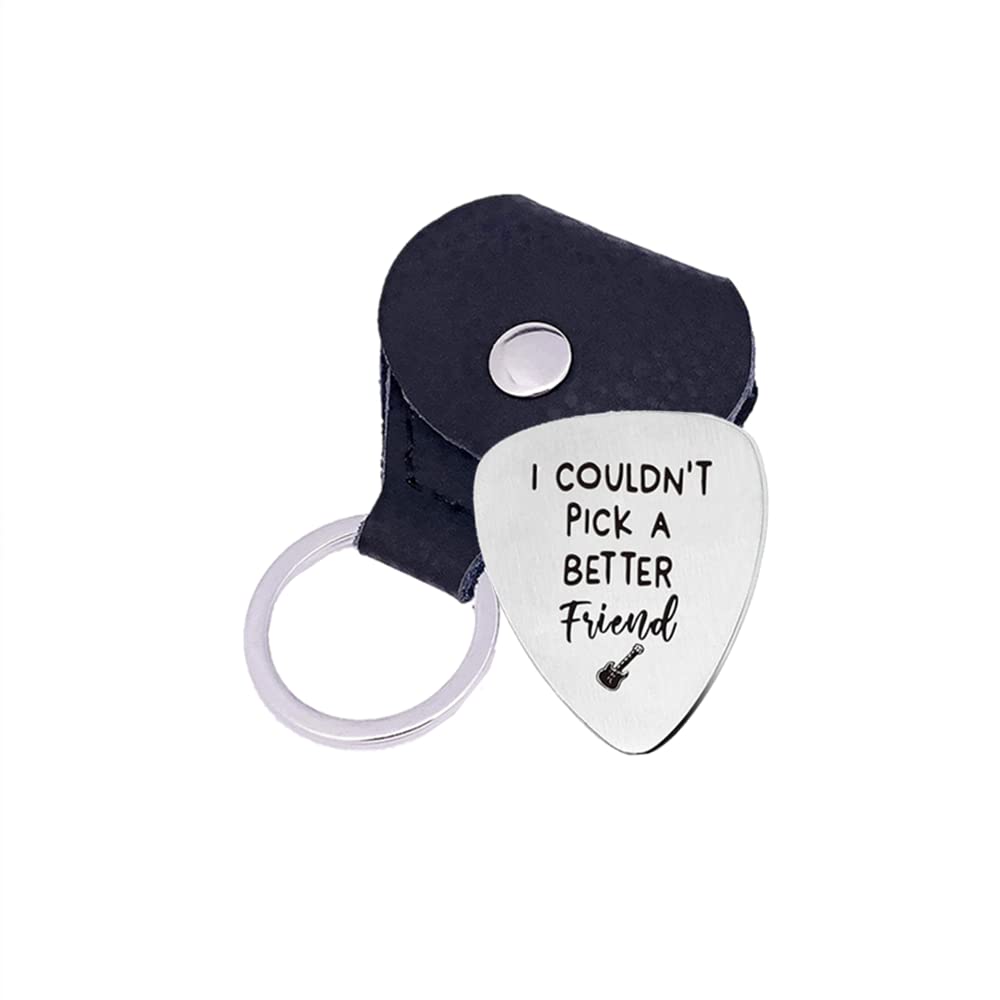Guitar Picks Personalized Stainless Steel Guitar Picks Guitar Picks with Leather Case Guitar Accessories Gifts for Men Guitar Player