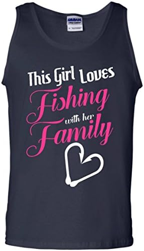 THIS GIRL LOVES FISHING WITH HER FAMILY Cotton Tank Top For Men