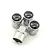 iDoood Set of 4 Jaguar Logo Chrome Tire Valve Stem Caps (Made of Metal)