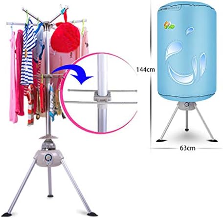 YXGH@ Portable non-porous cloth dryer 900W electric laundry drying rack 33 LB capacity folding disinfection wardrobe with heater automatic timer Dryer (Size : Blue)
