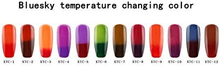 Bluesky XTC 12 Shinerlac Chameleon Thermal Colour Change UV Soak Off Gel Nail Polish Bottles, Coffee Liquer 10 ml by Bluesky