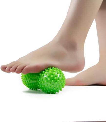 Massage Ball Roller - 2 Pack- 6 Inch/15 CM Spiky Rolling massage ball roller for acupressure &amp; Myofascial,Deep Tissue and Trigger Point/Muscle Knot Release,message ball spa for back knots/foot