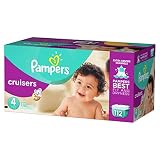Pampers Cruisers Diapers Giant Pack, Size 4, 112 Count