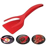 KOBWA Egg Flipper Spatula, Egg Spatula Grip And Flip Spatula 2 In 1 Cooking Kitchen Spatu For Perfect Pancake, French Toast And Omelet Making