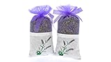 2 bags of 100% Pure Dried Lavender Buds for Closet and Drawers - Air Natural Freshener for Room and Car - Moth Deterrent - Lavender Aromatherapy