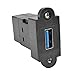 Tripp Lite USB 3.0 Keystone Panel Mount Coupler (F/F), All-in-One, Black (U325-000-KP-BK)