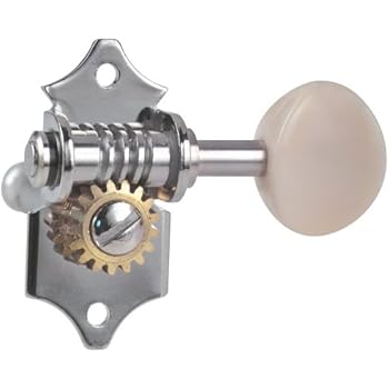 Golden Gate F-2215 Vintage Acoustic Guitar Tuners - 6 Individual (3+3) - Nickel