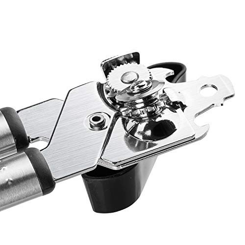 Chefbar Stainless Steel Can Opener Manual Smooth Edge Heavy Duty Can Opener, Hand Can Openers, Beer Bottle Opener with Ergonomic Grips Handle for Home & Kitchen, Ultra Sharp Blade, 7.5 x 2 x 2 inches - Thumbnail 2