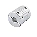 uxcell 8mm to 12mm Shaft Coupling 30mm Length 25mm Diameter Stepper Motor Coupler Aluminum Alloy Joint Connector for 3D Printer CNC Machine DIY Encoder