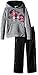 PUMA Boys' Little 2 Piece Tech Fleece Hoodie Wrapped Cat and Pant Set, Charcoal Heather, 5
