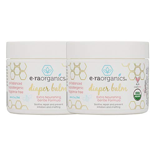 Diaper Rash Cream - (2 Pack) USDA Certified Organic Soothing Diaper Rash Treatment for Sensitive Skin 2.0oz/56.6g