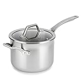 Calphalon 1833940 AccuCore Stainless Steel Sauce Pan with Cover, 4-Quart