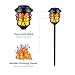 TomCare Solar Lights Metal Flickering Flame Solar Torches Lights Waterproof Outdoor Heavy Duty Lighting Solar Pathway Lights Landscape Lighting Dusk to Dawn Auto On/Off for Garden Patio Yard, 2 Pack