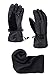 FURST Men's Touchscreen Winter Gloves + Infinity Scarf Set, Hidden Pocket, Thinsulate, Waterproof