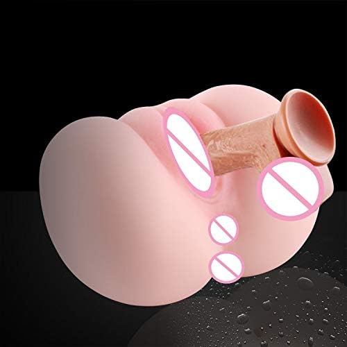 3D Privacy Lady's Mini P-ussy Lifelike Tight V-agina Male Manual Ass TPE Funny Toys for Men,Flesh