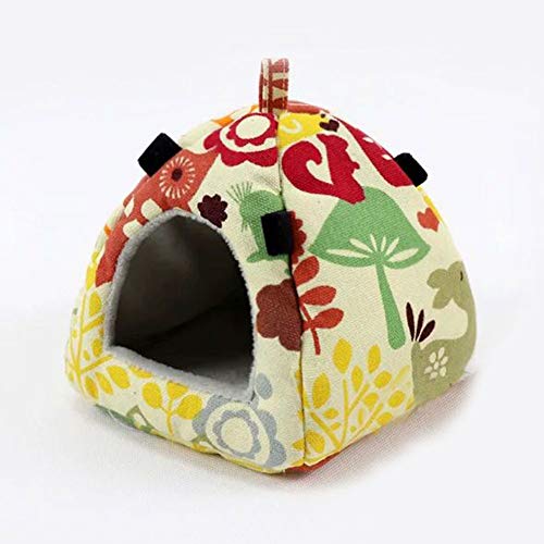 Bird Hut Nest Hammock Tent Bed Toy for Medium Large Pet Parrot Parakeet Cockatiel Conure Cockatoo African Grey Amazon Eclectus Lovebird Hamster Chinchilla Ferret Squirrel Cage Swing - Thumbnail 6