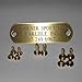 WARNER SPORTING Engraved Deluxe Brass Identification ID TAG Plate