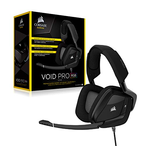 ایگرد | قیمت و خرید CORSAIR VOID PRO RGB USB Gaming Headset - Dolby 7.1  Surround Sound Headphones for PC - Discord Certified - 50mm Drivers - Carbon
