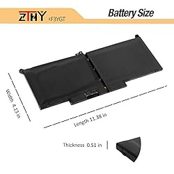 ZTHY 60Wh F3YGT Laptop Battery Replacement for Dell