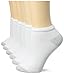 Fruit of the Loom Women's 6 Pack Plus Low Cut Socks, White, Shoe Size: 8-12