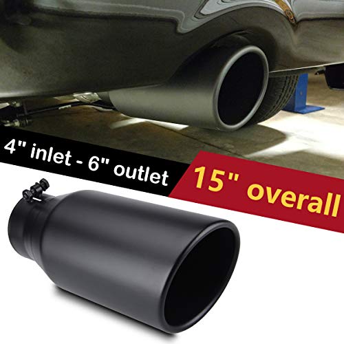 LCGP Bolt On Diesel Exhaust Tip 4", 6" outlet 15" Long Truck Tip