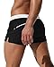 Malavita Mens Swimwear Shorts Slim Wear with Pocket(XL, Black)
