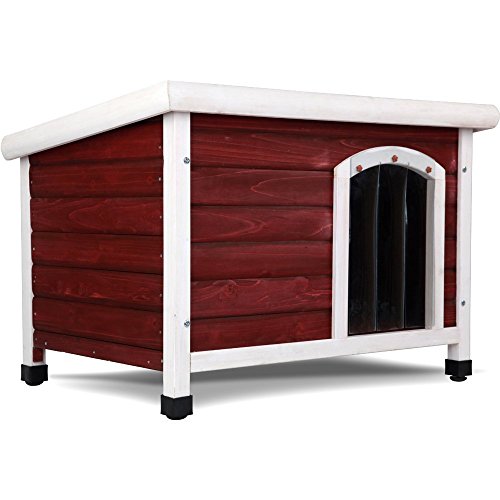 Petsfit Solid Wood Outdoor Dog House for Large Dogsup to 80 lb, 1-Year Warranty Petsfit Solid Wood Outdoor Dog House for Large Dogsup to 80 lb, 1-Year Warranty