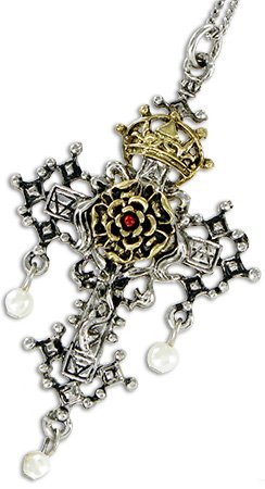 Hampton Court Rosy Cross - for Faith and Devotion - Lost Treasures of Albion Pendant / Necklace Collection