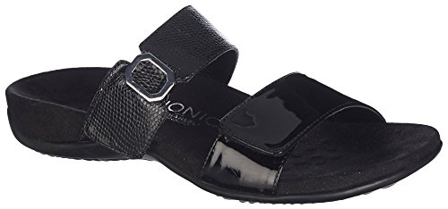 Vionic with Orthaheel Technology Womens Camila Black Patent/Black 9 M