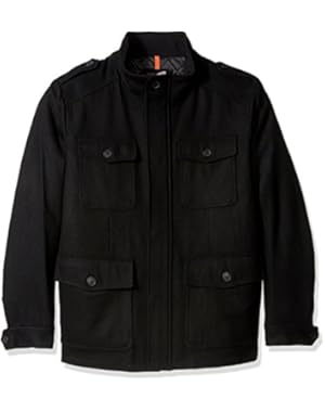 Men's Tall Size Big and Wool Melton Four Pocket Military