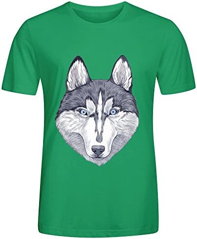 Husky Design Man's T Shirts Green