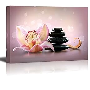 Spa Stones and Orchid Flower Stone Massage