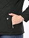 Allegra K Women's Long Sleeves Zippered Pockets Padded Quilted Jacket XS Black
