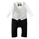 Weixinbuy Baby Boy's Wedding Formal Party Bow Tie Tuxedo Suit Romper Jumpsuit