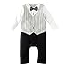 Weixinbuy Baby Boy's Wedding Formal Party Bow Tie Tuxedo Suit Romper Jumpsuit