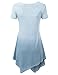 Doublju Scoop Neck Tie-Dye Ombre Tunic Top for Women with Plus Size