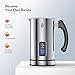 TaoTronics Automatic Milk Frother Warmer Electric Liquid Heater with Hot Milk Functionality, Stainless Steel Electric Milk Steamer for Latte, Cappuccino, Hot Chocolate
