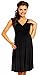 Zeta Ville Women's Maternity Breastfeeding Flattering Summer Skater Dress 256c(Black, US 8, M)