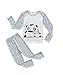 MyFav Big Girls Cute Cartoon Pajama Set Casual Comfy Loungewear Children Sleepwear Panda