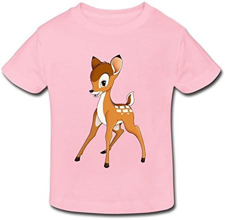 Personalize Crew Neck Geek Bambi II Bambi Kids Toddler T-Shirt Size 3 Toddler Pink