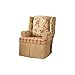 SureFit Sure FIT SF29848 Lexington One Piece Wing Chair Slipcover - T-Cushion Relaxed Fit - 100% Cotton – Up to 45” Tall - Machine Washable, Floral Red with Cream