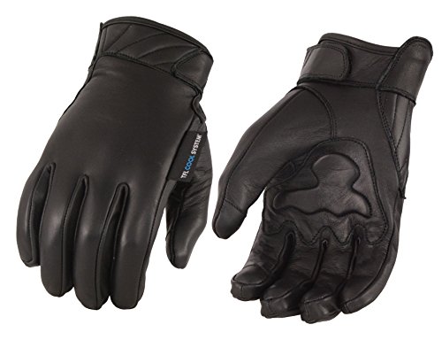 Milwaukee Leather Men's Leather Gloves with Cool Tec Technology(Black, X-Large), 1 Pack