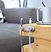 Philonext hui-98 TedGem Magnetic Cable Organizer, Desktop Cord Management, Multipurpose Magnetic Cable Clips with 3 Cable Buckles and 2 Bases for Cell Phone Cable, Light Grey