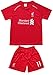 2019/2020 Home #11 Salah Football Futbol Long Sleeve Soccer Kids Jersey Shorts Socks Set Youth Sizes