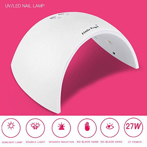 27W USB LED UV Nail Gel Curing Lamp Light Nail Polish Dryer Nail Art Machine for Fingernail Toenail - Thumbnail 6