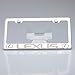 100% Stainless Steel Lexus Laser Engrave Chrome Mirror Polish License Plate Frame Holder with Logo Steel Screw Caps