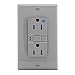 Eaton GFCI Self-Test 15A -125V Tamper & Weather Resistant Duplex Receptacle with Standard Size Wallplate, Gray