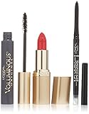 L'Oreal Paris Icons Makeup Kit, with Voluminous Mascara, Infallible Liner and Colour Riche Lip